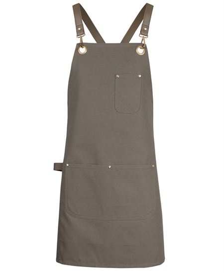 5ACBP - 65x75 Brass Eyelet Canvas Apron with PU Strap