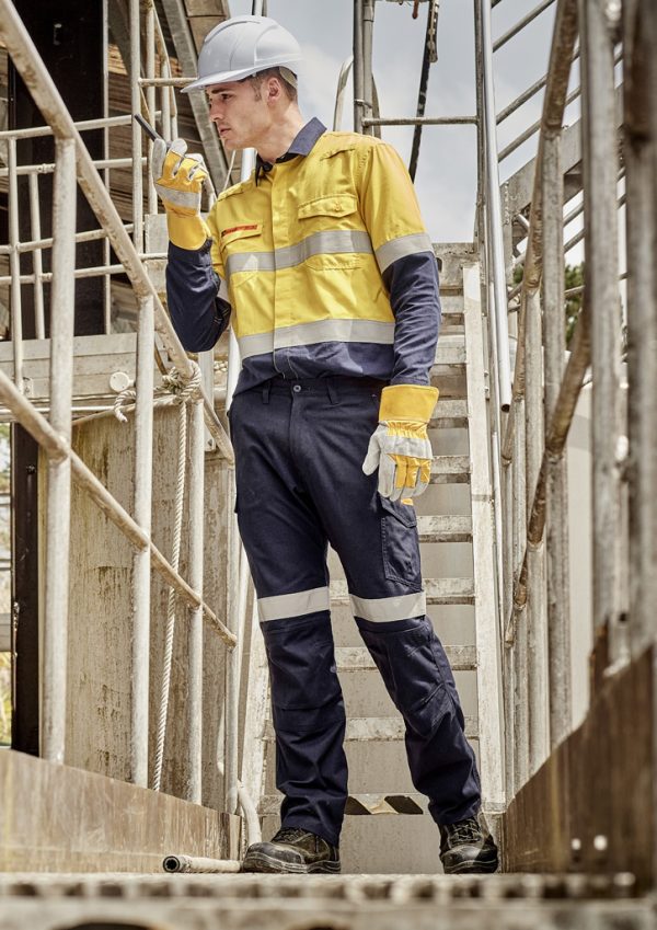 ZP521 - Mens Orange Flame Taped Cargo Pant (Regular)