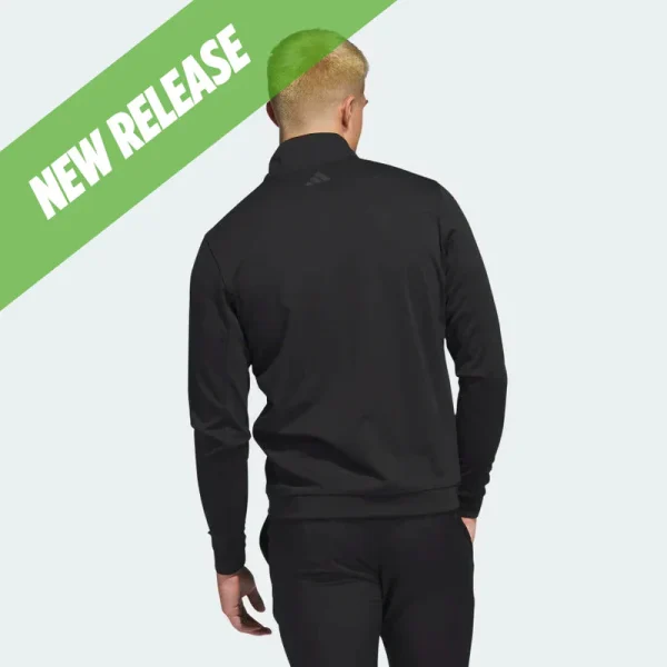 Pullover - Adidas Mens Elevate Quarter Zip Pullover - Black