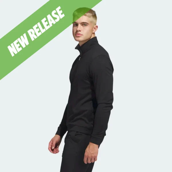 Pullover - Adidas Mens Elevate Quarter Zip Pullover - Black