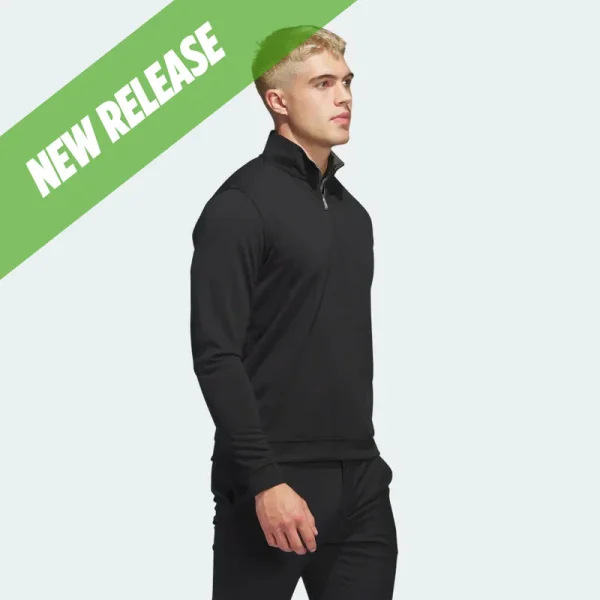 Pullover - Adidas Mens Elevate Quarter Zip Pullover - Black