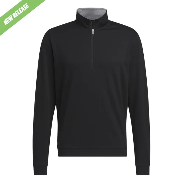 Pullover - Adidas Mens Elevate Quarter Zip Pullover - Black