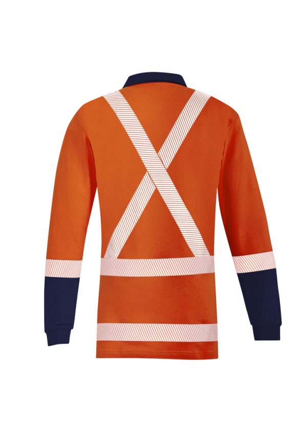 ZH670 - Mens Orange Flame TTMC-W23 X Back Taped Polo